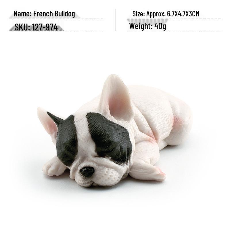 Cross-Border Fun Sleeping Posture French Bulldog & Shiba Inu Model Desktop Decoration