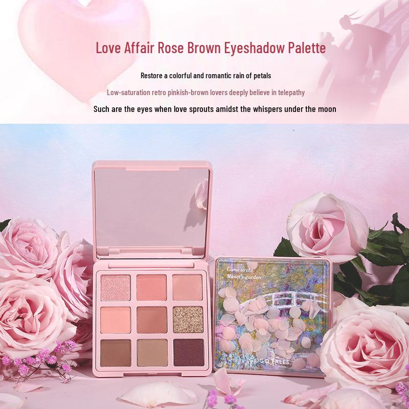 Qixi Limited Edition Gift Box: Gogotales Eyeshadow Palette, Lip Gloss, Powder Cake (GT301)