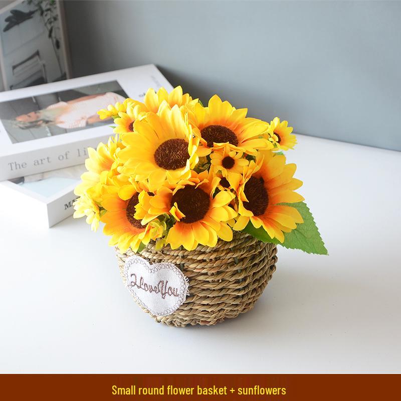 Handcrafted Willow Wicker Flower Basket for Dried Arrangements and Succulents