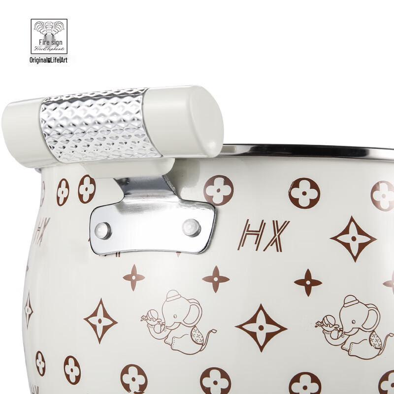 Huoxiang Krone Emaille Suppentopf