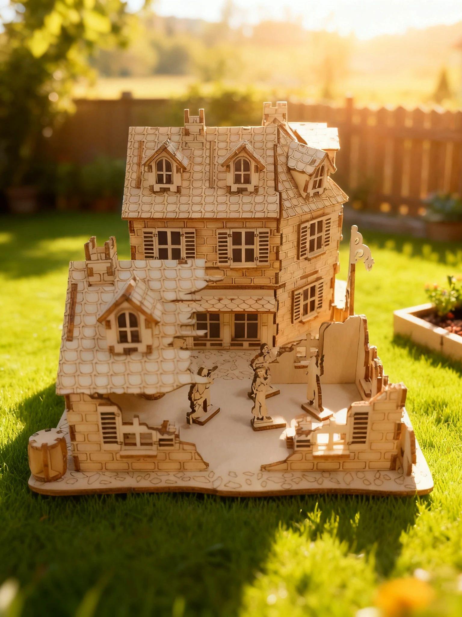 

3D DIY Street Battle Puzzle Model Adult Craft Project Educational Gift for Teens Halloween & Christmas Gift білий