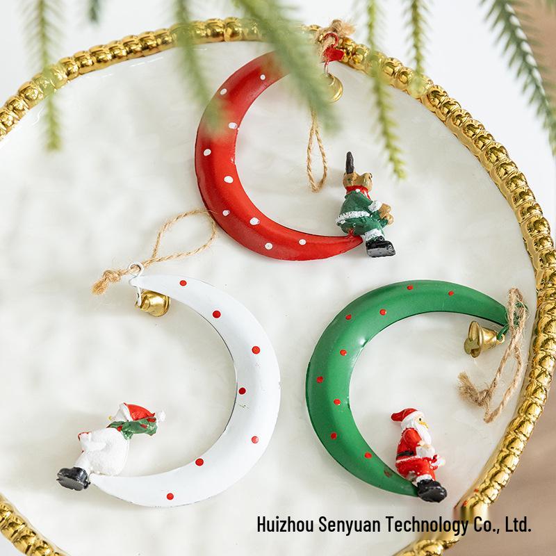 Exclusive Christmas Metal Ornament Set: Snowman, Santa, Reindeer - Perfect for Tree & Home Decoration
