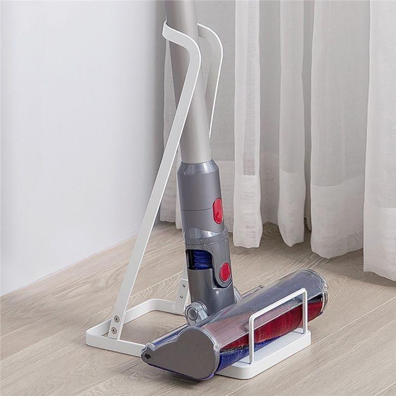 Metal Vacuum Cleaner Bracket Holder Floor Stand Storage Vertical Dust Collector Storage Rack Mop Hanger Kitchen Home