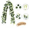Artificial Eucalyptus Leaves Greenery Garland Faux Plant Spring Vines with White Flower Berries for Wedding Home Party Decor