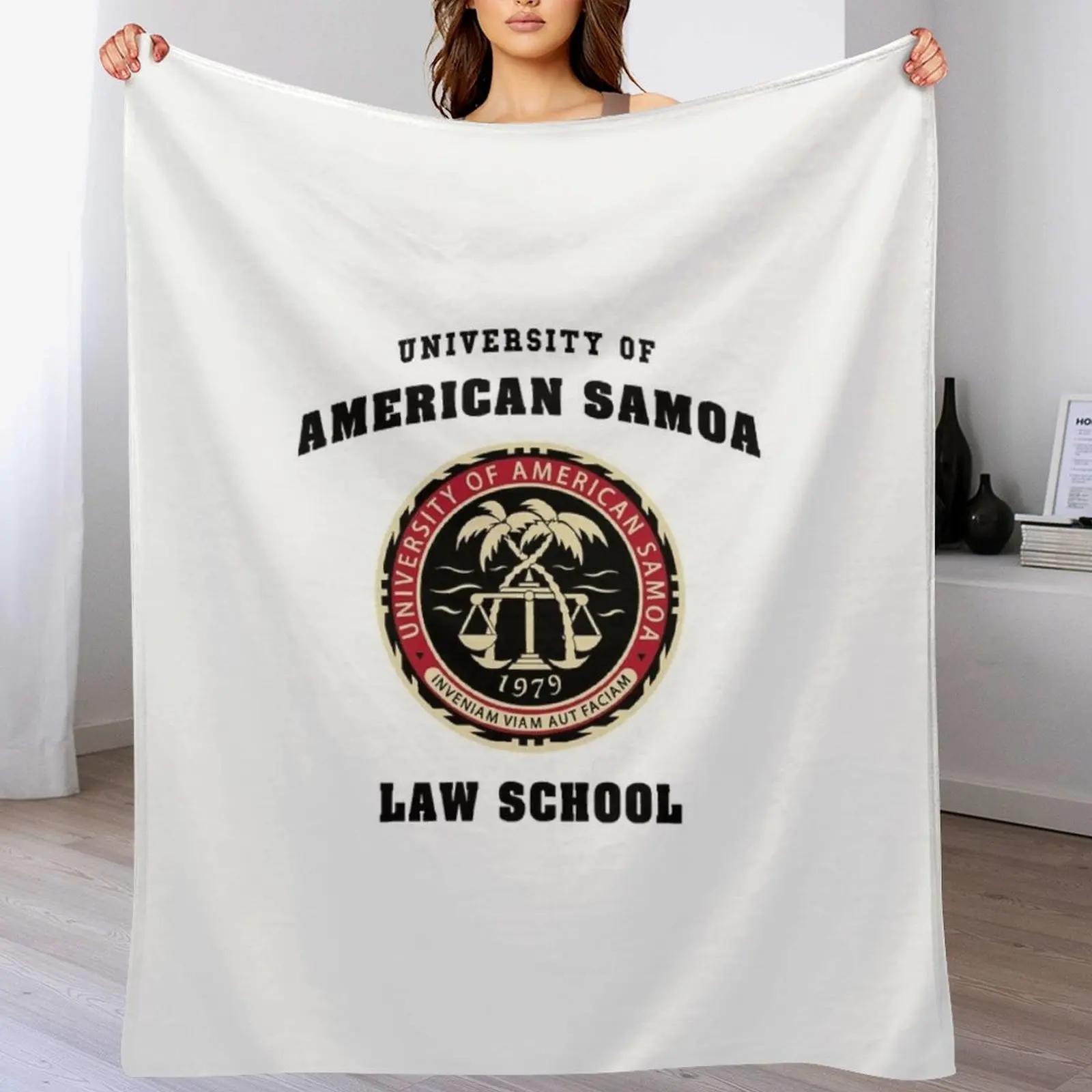 

University of American Samoa Law School Throw Blanket Soft Warm Blanket Gift for Grandparents 102x76cm(40x30in)