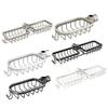 Sink Storage Rack with Hollow Design Basket 360° Rotatable Rustproof Kitchen Faucet Organizer for Sponges Brushes Cleaning Tools