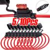 10Pcs Car Mini Fuse Box Blade Type In Line Fuses Holder Waterproof for 2V 30A Cars Motorcycles Wire Cutoff Switch Socket
