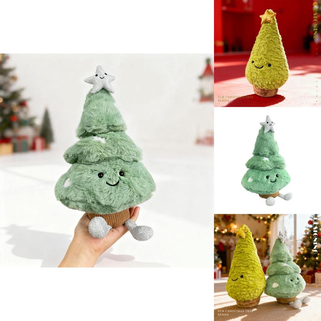 Christmas Tree Plush Toy With Pp Cotton Fill For Kids Holiday Decor