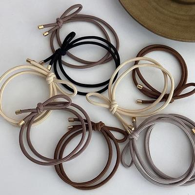 3er-Set Minimalistische und Vielseitige Gute Elastizität Haargummis für Damen Mädchen Zopfhalter Haargummis Seil Zubehör
