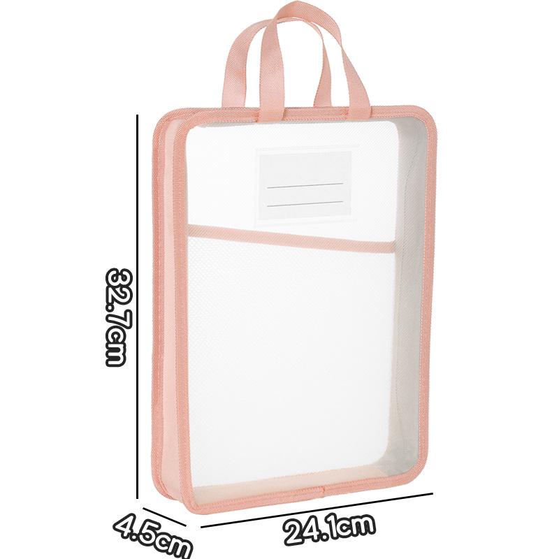 A4 Transparente L-förmige Aktentasche, Handliche PP-Aufbewahrung für Klausurarbeiten und Hausaufgaben