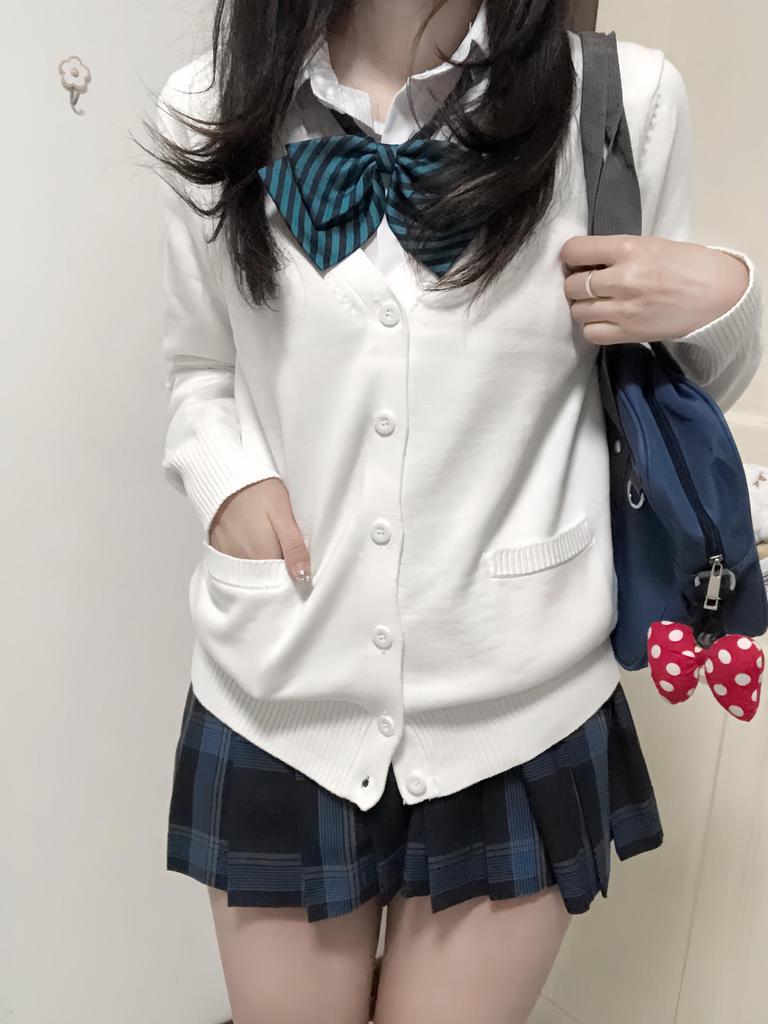 Original JK Basic Solid Color Long Sleeve Cardigan Sweater - Japanese Uniform Style, Versatile Loose Fit Knitted Top.