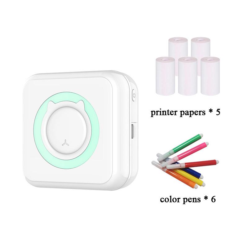 Cross-border Student Pocket Mini Inkless Photo Printer for Data Label and Question Search