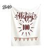 Banquet Decoration Cloth Baby Birthday Backdrop, Greenery Forest Banner for Boy Girl, Background 100 Day Celebration Party Decorations, Photo