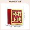 Cartoon Horse Figurine Resin Ornament Animal Statue Tabletop Sculpture Collection Craft Decoration