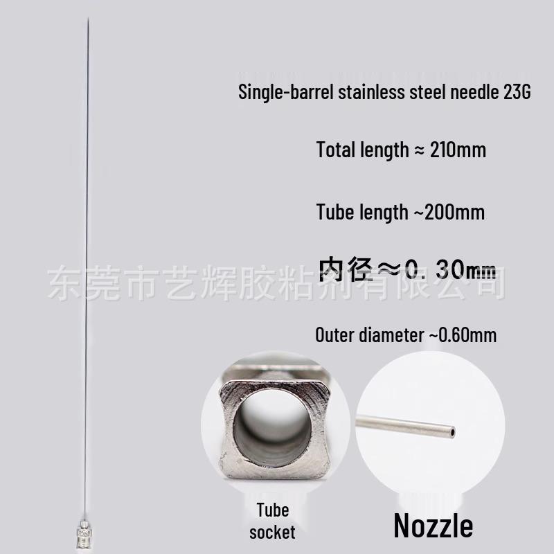 210mm Stainless Steel Flat & Sharp Tip Glue Dispensing Needle Syringe