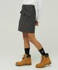 MAGOODGAN Jupes 4963 Cargo Satin Cotton Grey Skirt