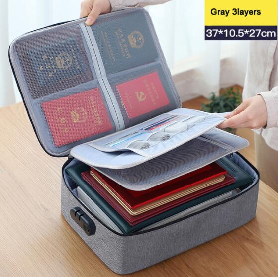 Document Storage Bag Tickets File Organizer Women Travel Files Card Folder Holder Tool Case Handbag
