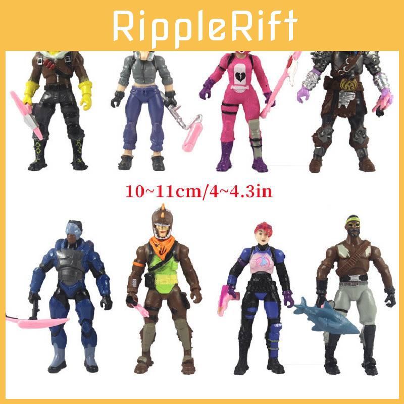 Fortnite 8 Stück Figur Puppe Bewaffnet Kinder Geschenk Kuchen Ornamente für Geburtstag Weihnachten
