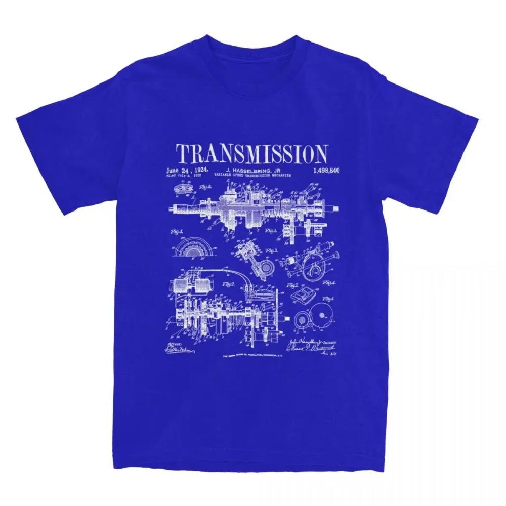 Unique Car Automobile Engine Transmission T-Shirts for Men Women  Tee Shirt Summer Clothes