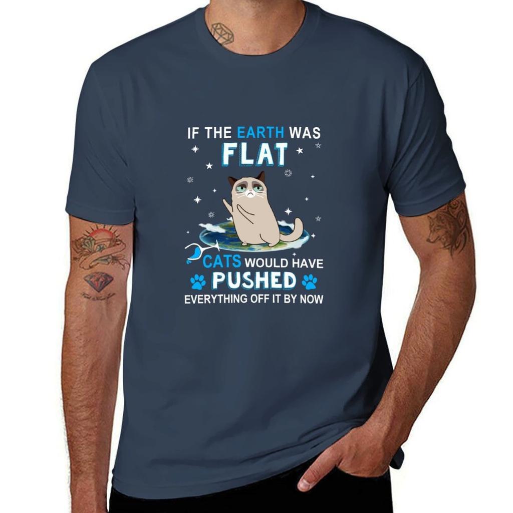 If The Earth Was Flat Cats Would Have Pushed Everything Off It By Now TShirt Street Art Print Tee Shirt