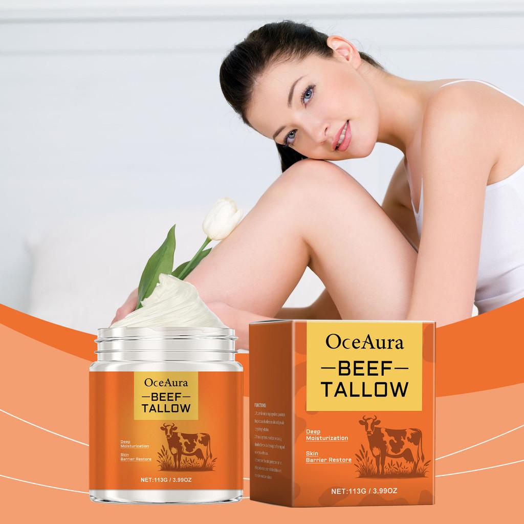 Oceaura Deep Moisturizing Beef Tallow Cream For Hydrated And Firm Skin Elasticity