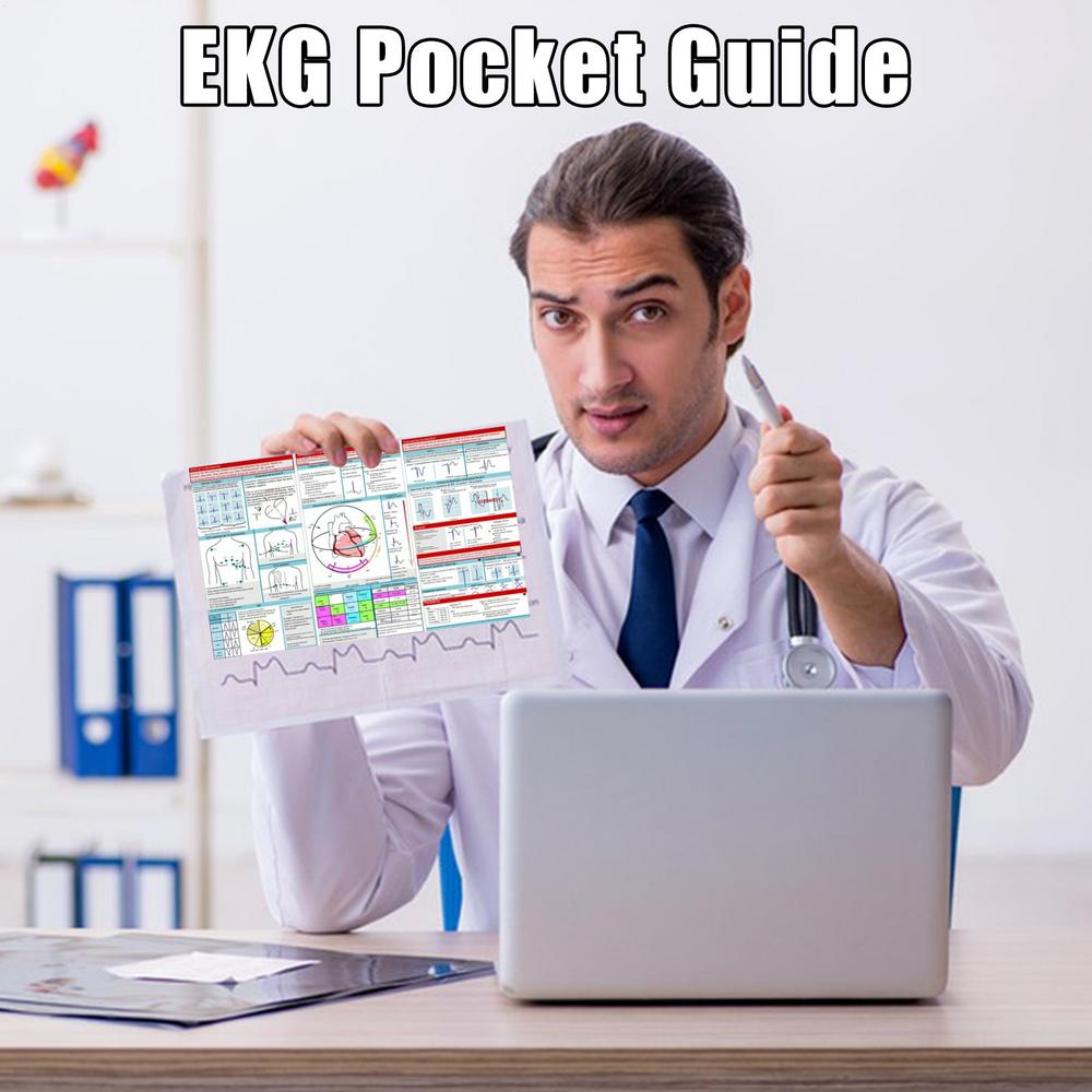 3/5 Pieces Ekg Rhythm Pocket Cards Ecg Interpretation Pocket Card Horizontal  Vertical Layout Compact Reference Guide For Hospital Use