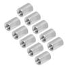 10Pcs Coupling Nut Round Rod Connector 304 Stainless Steel Female Thread M12x1.75 16 L35mm