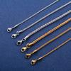 Glitter Chain Necklace Stainless Steel Jewelry Accessories for Women Men Silver/Gold Plated Choker on the Neck Collar DIY