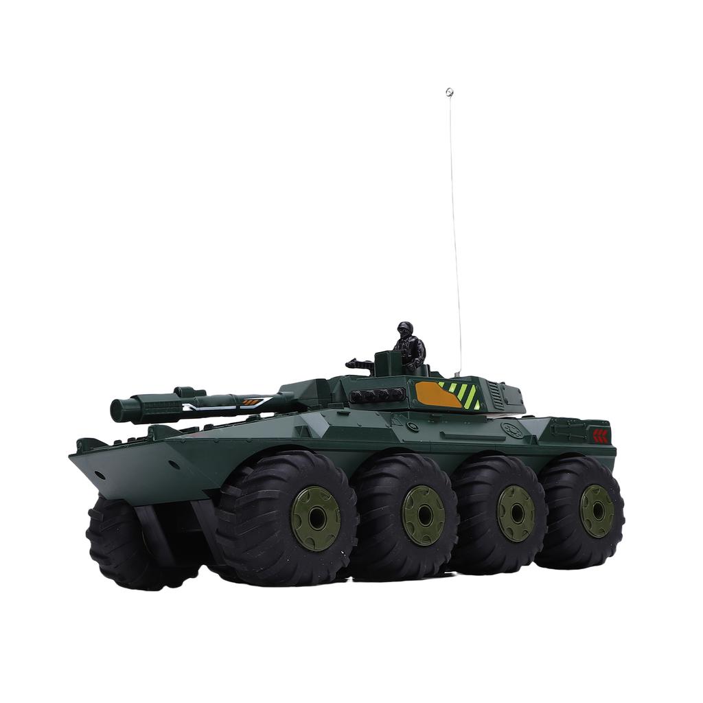 8WD RC Tank Toy, 1 32 Scale 2.4Ghz Amphibious All Terrain Remote Control Vehicle, 360 degrees  Rotating Crawler Car for