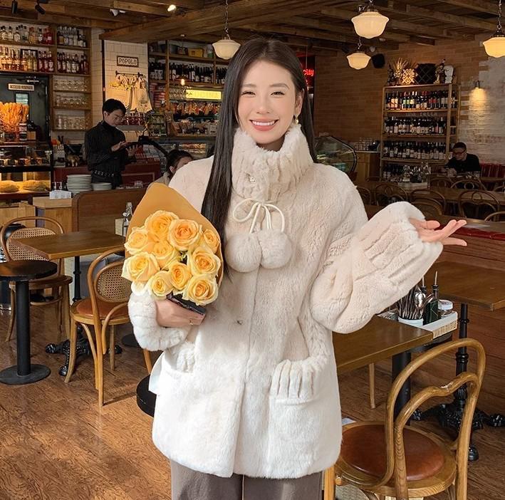 Women's Sweet Casual Plush Long Sleeve Jacket - Autumn/Winter 2025 Petite Loose Thick Warm Top