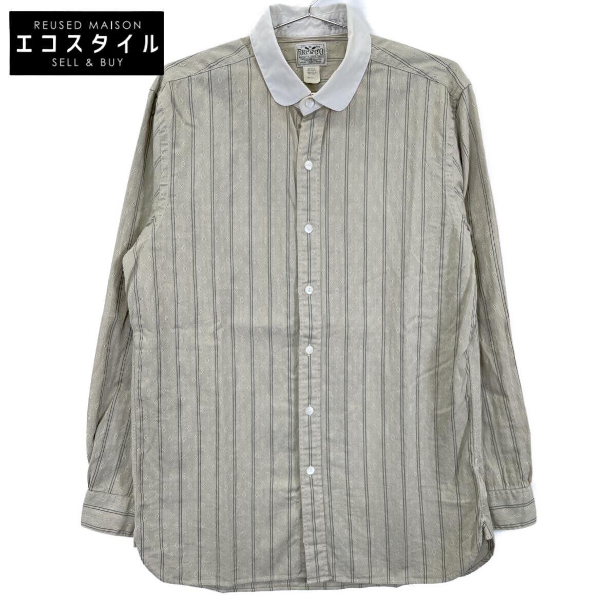 

RRL Green round-collar cotton clerical shirt tops M greenUsed