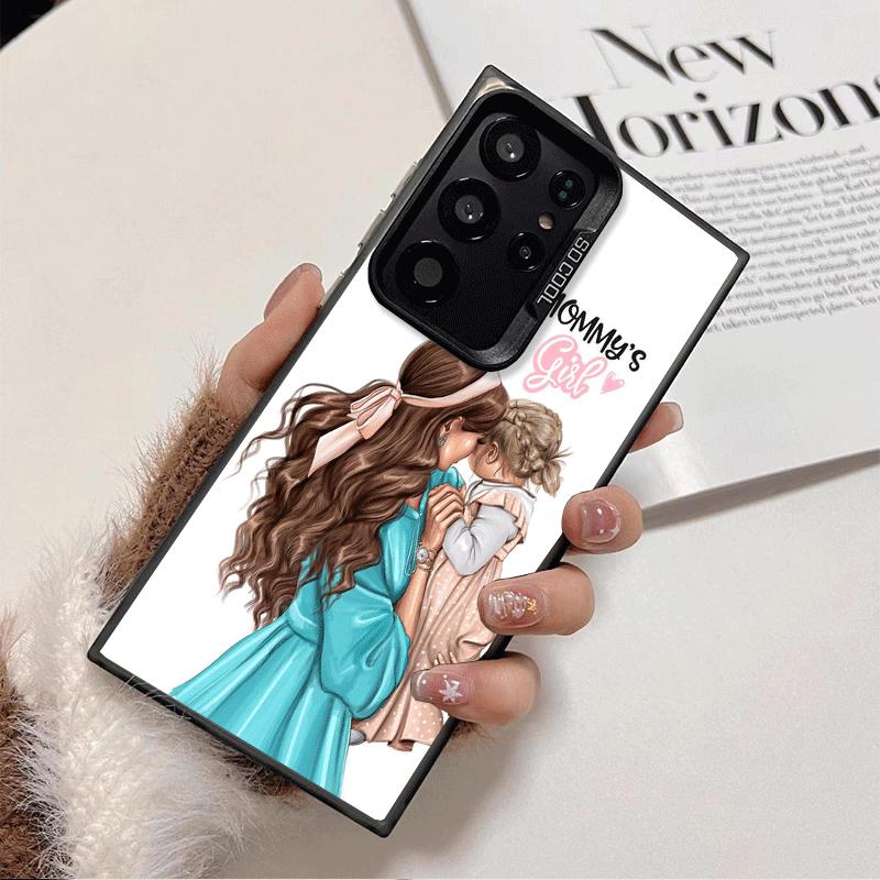 

Mom Baby Girls Theme Shockproof Phone Case for Samsung Galaxy S26 Edge S25 Ultra S24 FE S23 Plus S21 Cover Anti Fall Fundas Samsung S25 Edge