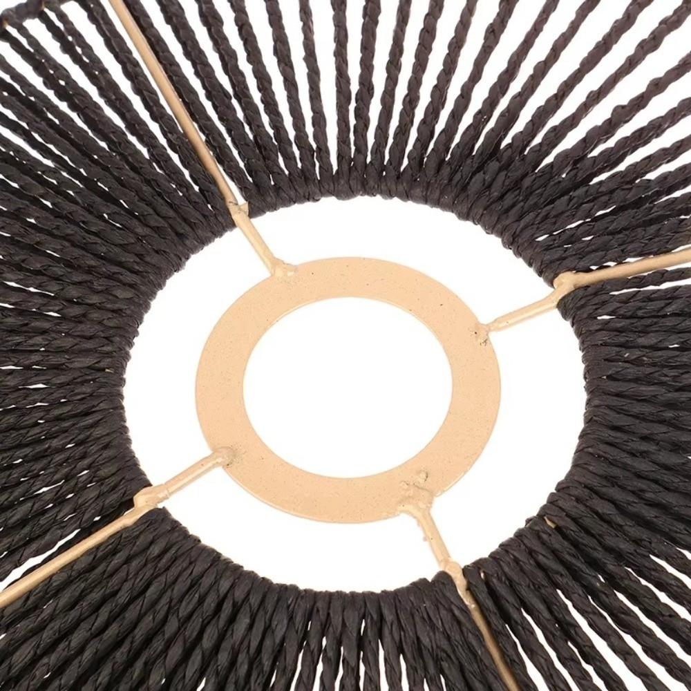 Handwoven Pendant Shade Vintage Chandelier Cover Boho Woven Lamp Shade Home Decoration