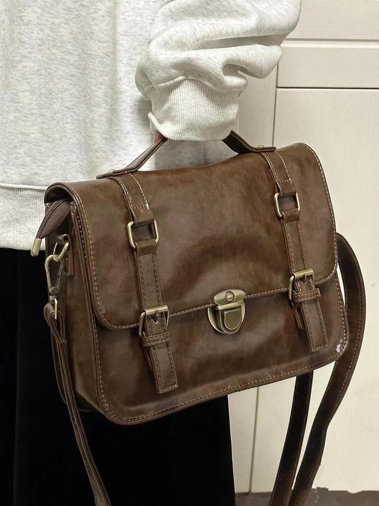 Herbst Winter Retro Schnalle Umhängetasche - Japanischer JK Uniform Stil, Lässige Mode Pendlertasche