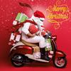 Santa Cyklistická přilba Vánoční Motocyklová přilba Celoobličejová Bezpečná čepice Santa Claus Závodní čepice Veselé Vánoce dekorace dárek