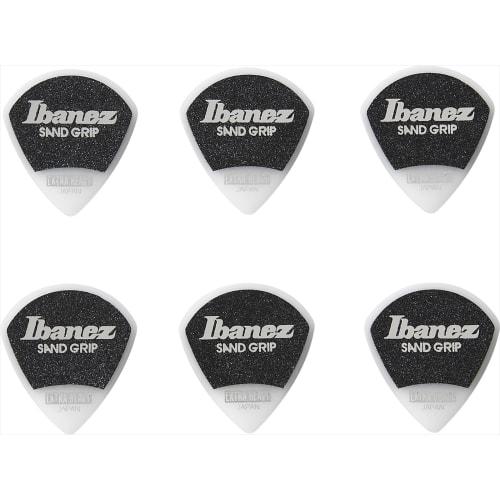 Ibanez Grip Wizard Series Sand Grip Picks (Extra Heavy) - 6-Pack, White (PPA18XSGWH)