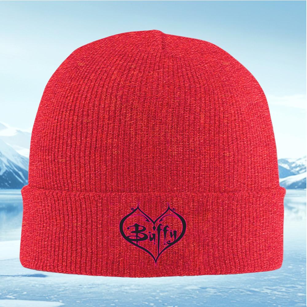 

Buffy heartshaped logo design Men Women Unisex Knitted Hat Beanie Pullover Cap Winter Thermal Warm Christmas Outdoor Cycling Hi
