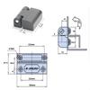Verlängerung und Verbreiterung von Zinklegierungs-Scharnier mechanische Ausrüstung elektrische Schranktür-Scharnier