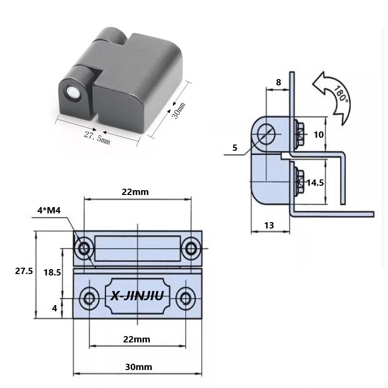 Verlängerung und Verbreiterung von Zinklegierungs-Scharnier mechanische Ausrüstung elektrische Schranktür-Scharnier