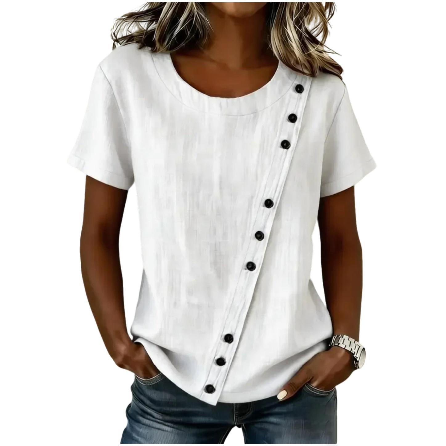 Женский повседневный свободный топ S белый