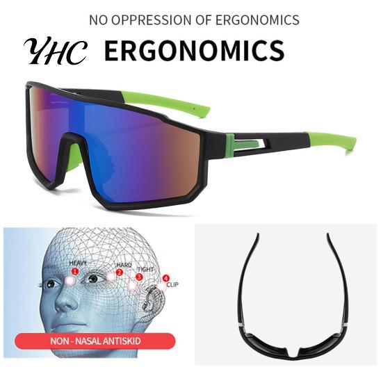 Anti-glare Cycling Glasses Outdoor with PC Lens UV Protection Windproof Lightweight Sunlight Blocking Men Women Running Mountain Bike Sports