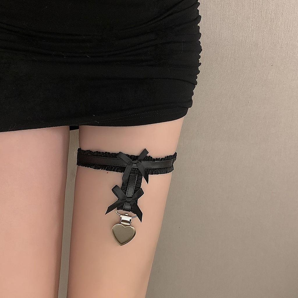 Bowknot Love Bell Punk Lace Thigh Jewelry & Neck Collar Chain