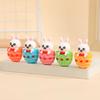 Creative Easter Ornaments: Painted Egg & Cartoon Rabbit Plush Toys for Home Decor & Gifts