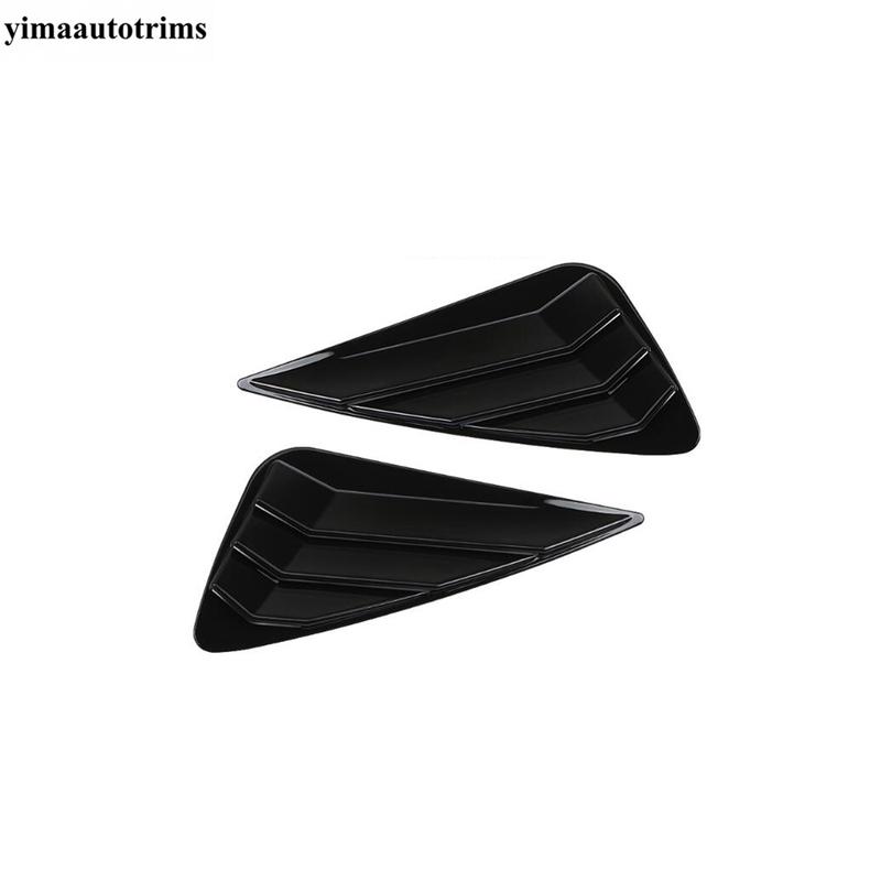 2 Pcs Black Carbon Window Shutter Louvers Scoop Side Air Vent Cover Trim Exterior Accessories For LEXUS NX 200 300H 2015 - 2018