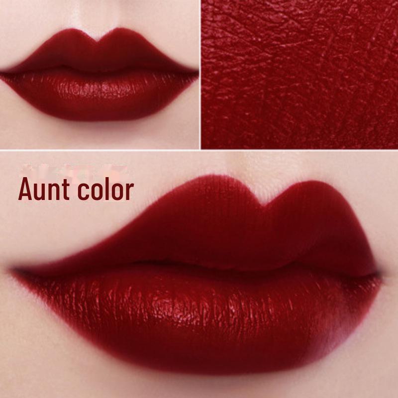 Lan Yi Snowflake Marble Soft Lipstick - Retro Aunt Color, Bean Paste, Tomato Shades, Whitening, All-Match.