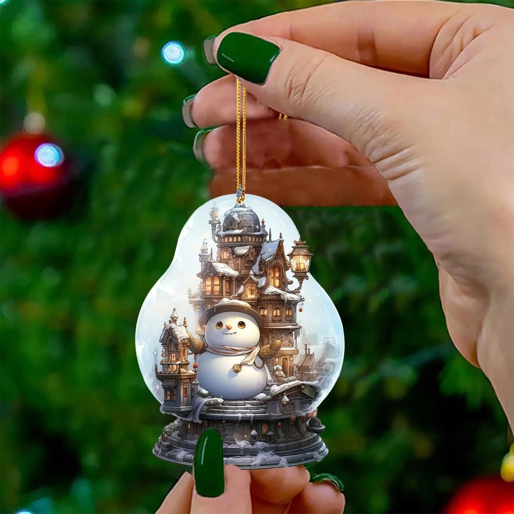 Mini Weihnachtsglaskugel-Ornamente Lichtbrechung Elegante Heimdekoration Geeignet für Freundinnen Liebhaber Geschenke
