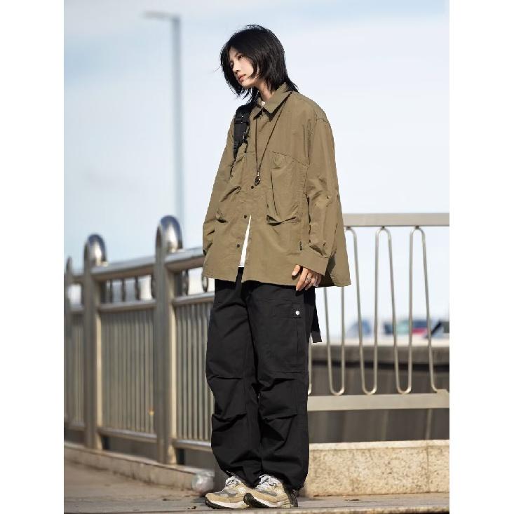 2024 dopisní košile s dlouhým rukávem Japonský hongkongský styl volná košile pro chlapce léto trendy všestranný ležérní kabát