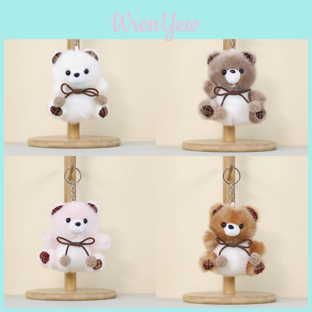 Plush Bear Keychain Cute Cartoon Toy For Kids And Students