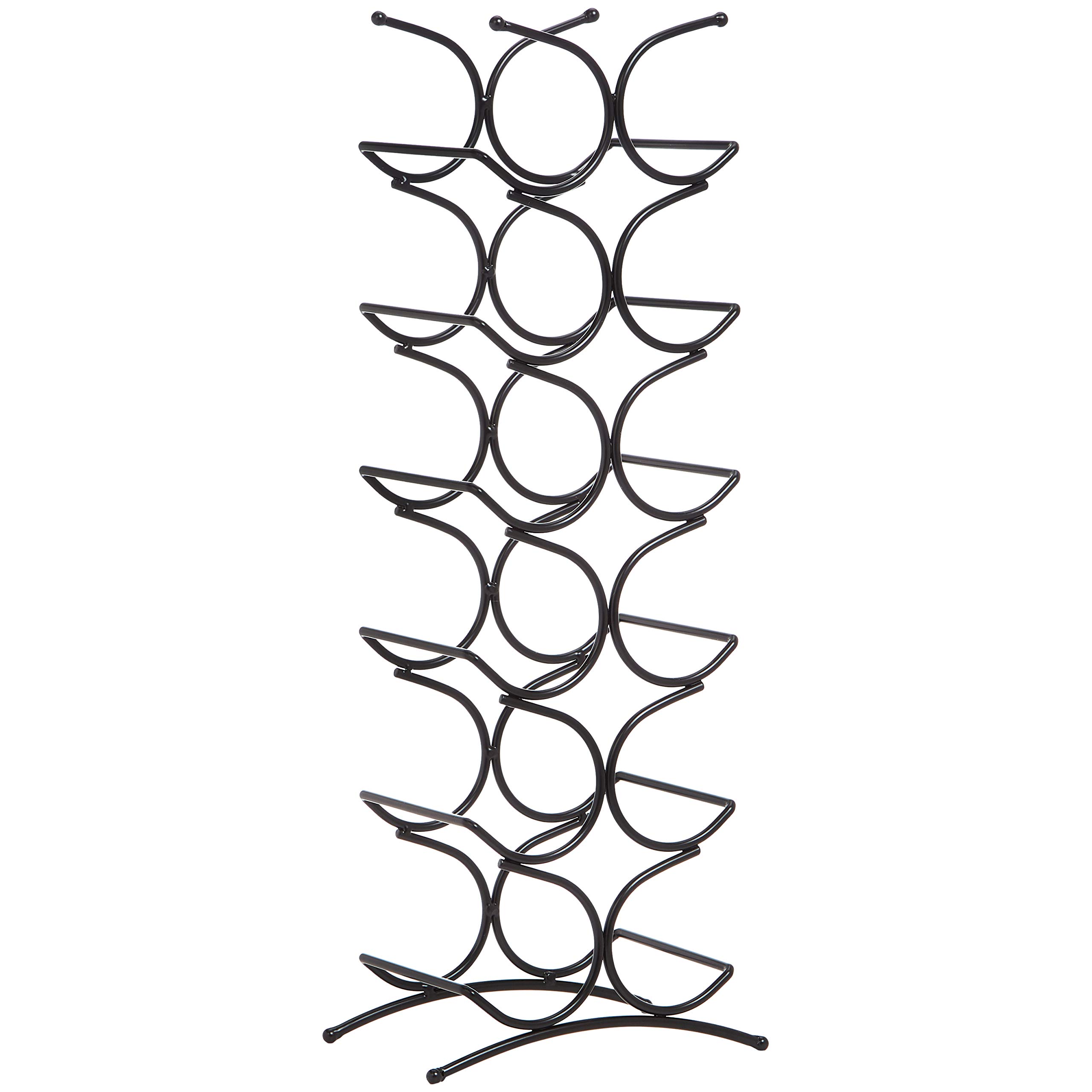 

AmazonBasics Wine 12 Bottles Rack, Black, чёрный