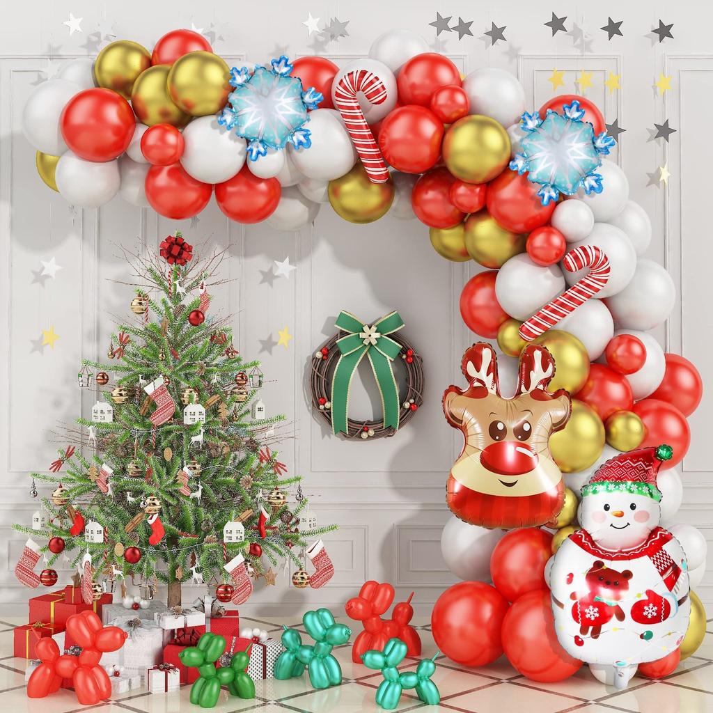 Weihnachtsballons Schneemann Elch Schlitten Hirsch Folienballons Frohes Neues Jahr Weihnachtsfeier Dekorationen